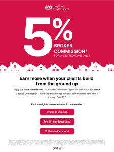 5% commission for a limited time