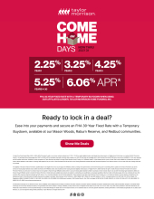  Introductory rate of 2.25% (6.06% APR) FHA/VA 30-year