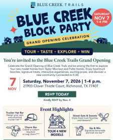 🎉 You&rsquo;re Invited: Blue Creek Trails Block Party!
