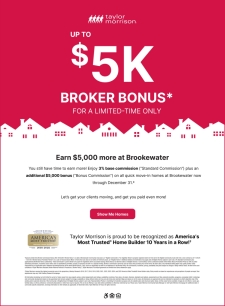 $5K Bonus + 3% Commission in Brookewater