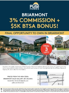 Briarmont - 3% Commission + $5K BTSA Bonus!
