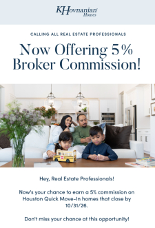 Earn 5% Broker Commission on Quick Move-In Homes