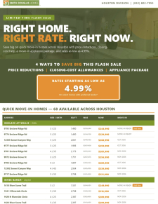 FLASH SALE: 4.99% Starting Rates, Price Drops & Closing Cost Savings