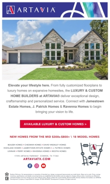 Luxury & Custom Home Builders at ARTAVIA