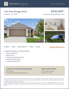 New Home in Huffman for $230,990