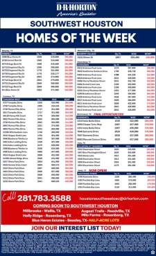 Southwest Houston Homes of the Week