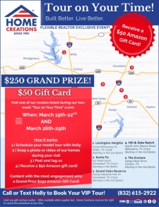 Tour on Your Time - Get a $50 gift card and enter to win a $250 gift card!