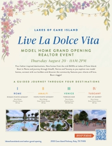 You're invited: Realtor Grand Opening at Lakes of Cane Island 8/20