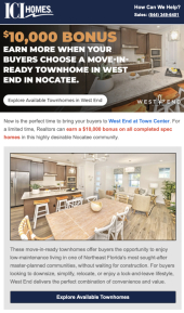 $10K Realtor Bonus on Completed Homes at West End