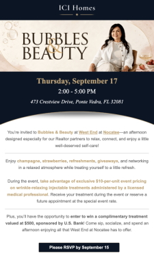 Realtors, You&rsquo;re Invited to Bubbles & Beauty at West End!