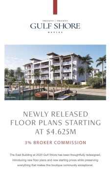 New Floor Plans and Pricing Now Available at 2020 Gulf Shore