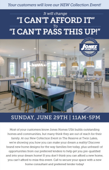New Home Collection Event This Sunday!