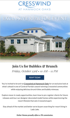 🥂 You&rsquo;re Invited: Bubbles & Brunch at Cresswind at Hammock Oaks!