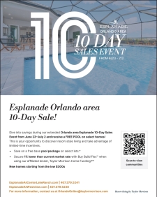10-Day Sales Event: Discover Resort Living in the Orlando Area