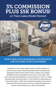 $5K Bonus on Twin Lakes Model Homes!