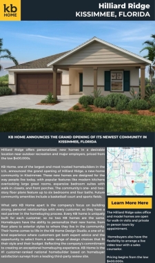 Announcing The Grand Opening of Hilliard Ridge in Kissimmee!