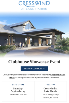 Cresswind at Lake Harris Clubhouse Showcase