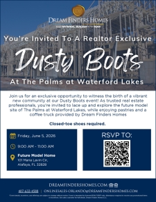 Dusty Boots: Realtor Exclusive First Look at The Palms at Waterford Lakes