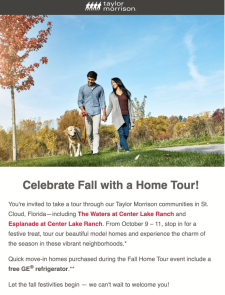 Tour St. Cloud Communities This Fall & Earn More Sales Opportunities
