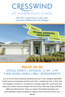 GRAND OPENING: New 55+ Community!