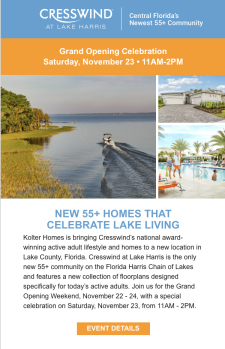 Grand Opening | Lakeside 55+ Living in Central Florida