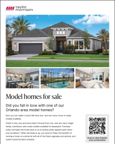 Model homes for sale in the Orlando area!