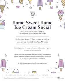 RSVP for the Home Sweet Home Ice Cream Social!