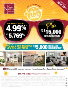 Sunshine Sales Event - Hot New Incentives Just Added!