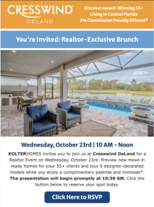 You're Invited: Realtor-Exclusive Brunch at Cresswind DeLand!