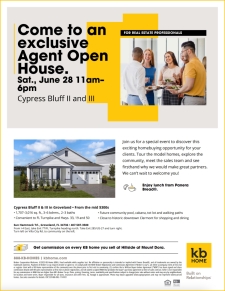 You're Invited to an Exclusive Open House at Cypress Bluff!