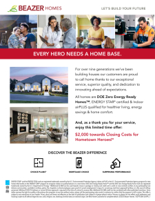 $2,000 towards Closing Costs for Hometown Heroes!*