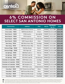 6% Commission on Select Centex Homes