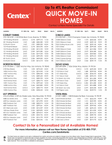 Up to 4% Realtor Commission on Select Quick Move-In Homes