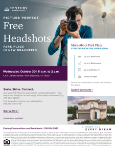 Free Headshots at Park Place!