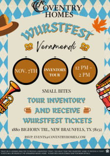 Wurstfest Veramendi Inventory Home Tour