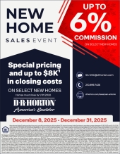 New Home Sales Event - Up to 6% Commission