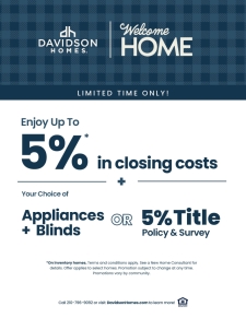 5% in Closing Costs + Inventory Homes Incentives