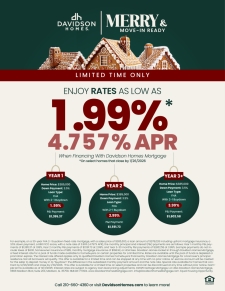 Rates as low as 1.99% on Select Homes