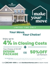 Up to 4% in Closing Costs + More on To Be Built Homes