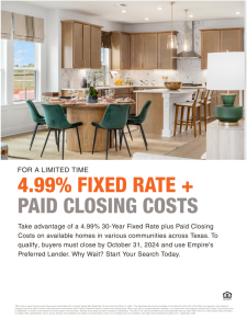 4.99% Fixed Rate + Closing Costs!