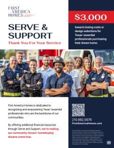 $3k Toward Closing Costs for Texas Essential Workers