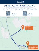 Briggs Ranch and Prominence Map