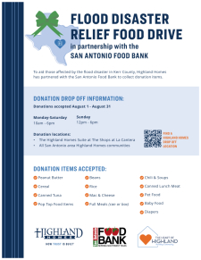 Flood Disaster Relief Food Drive
