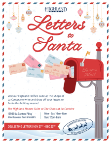 Letters to Santa - Highland Homes Suite at The Shops at La Cantera