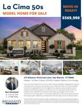 Model Home for Sale in La Cima 50s