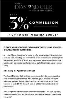 Earn More with The Agent Diamond Club by HistoryMaker Homes