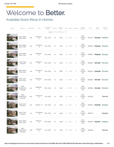 Available Quick Move-In Homes