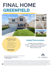 Final Home! Greenfield