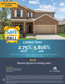 Special Rate on Quick Move In Homes + Closing Costs