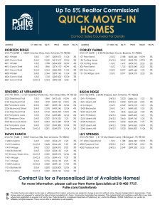 Up to 5% Commission on Select Quick Move-In Homes